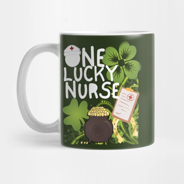 One Lucky Nurse, One Lucky ER Nurse, St Patrick's Day Nurse by Coralgb